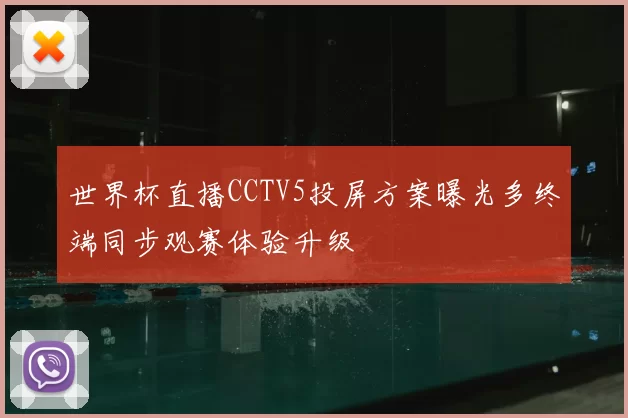 世界杯直播CCTV5投屏方案曝光多终端同步观赛体验升级